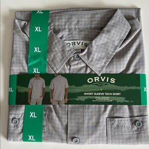 Orvis Men's Gray Short Sleeve Tech Shirt XL